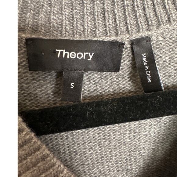 Theory Karenia Felted Wool Cashmere Sweater Gray Small - Picture 6 of 9